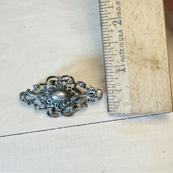 BLACHIAN Antik Schmuck Signed BAS 835 Silver Brooch Vintage - Picture 8 of 8